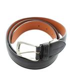 バーバリー ロンドン BURBERRY LONDON ベルト ハトメ レザー ロゴ 黒 ブラック /XZ ■GY11