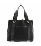ブルガリ BVLGARI ロゴマニア トートバッグ ハンド キャンバス レザー 総柄 黒 ブラック /XZ ■OH ■GY18