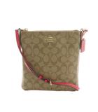 コーチ COACH ショルダーバッグ シグネチャー柄 PVC ベージュ ピンク F58309 /MI ■GY18