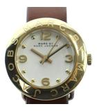 マークバイマークジェイコブス MARC by MARC JACOBS MBM8575 ミニエイミー 腕時計 ウォッチ クォーツ レザーベルト 白文字盤 ゴールド色 ■GY18 /MQ