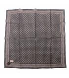 イヴサンローラン YVES SAINT LAURENT ハンカチ 総柄 コットン 総柄 黒 ブラック /JS ■GY11