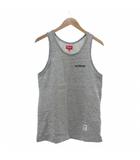 シュプリーム SUPREME 美品 Heather Tank Top タンクトップ S ロゴワッペン ワンポイント コットン グレー /NU ■GY18