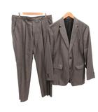 ヒューゴボス HUGO BOSS スーツ セットアップ テーラードジャケット パンツ スラックス 絹 シルク 48 グレー 総裏地 2B サイドベンツ /JS ■GY11