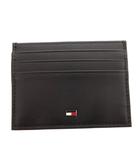 トミーヒルフィガー TOMMY HILFIGER カードケース 名刺入れ レザー ロゴ 黒 ブラック /FF ■GY18