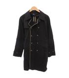 フレッドペリー FRED PERRY トレンチコート ダブル ベルト ロゴ刺繍 L 黒 ブラック /FF ■GY18