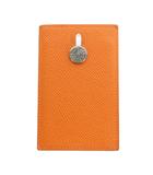 エルメス HERMES ディアボロ セリエ カードケース ロゴ レザー 箱付き オレンジ ■GY17 /MQ ■OH