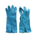 エルメス HERMES 手袋 レザー グローブ ロゴ パンチング 青 ブルー ■GY18 /MQ ■OH