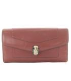 ブルガリ BVLGARI セルペンティ フォーエバー 長財布 二つ折り ロゴ スネーク レザー テラコッタ /YO29 ■GY