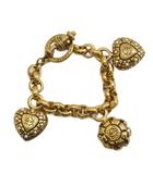 ロエベ LOEWE ヴィンテージ ブレスレット アクセサリー アナグラム ハートチャーム マンテル パール 真珠 ゴールド色 ■GY18 /MQ