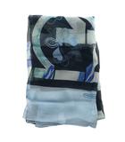 サルヴァトーレフェラガモ Salvatore Ferragamo スカーフ ガンチーニ柄 蝶柄 マルチカラー 紺 ネイビー サックスブルー /SS ■OS ■GY18