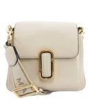 マークジェイコブス MARC JACOBS THE J Marc CHAIN MINI SATCHEL ショルダーバッグ フラップ レザー 白 ホワイト /JS ■GY11