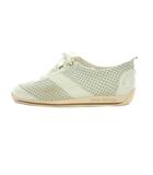 ルイヴィトン LOUIS VUITTON スニーカー シューズ 靴 パンチング レザー ロゴ 7 白 ホワイト グレー ■GY11 /MQ ■OH