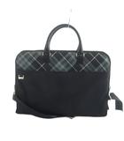 ビジネスバッグ ブリーフケース 書類カバン ロゴ チェック柄 黒 ブラック ■GY18 /MQ