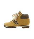 アディダス adidas スニーカー 22.5cm キャメル ハイカット ボア ロゴ ■GY18 /RI ■OS