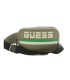 ゲス GUESS ショルダーバッグ ボディバッグ ロゴプリント グレージュ 白 緑 /MI ■GY18