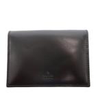 グッチ GUCCI カードケース 名刺入れ 二つ折り レザー ロゴ 黒 ブラック /FF ■GY18