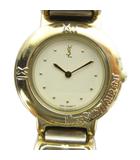 イヴサンローラン YVES SAINT LAURENT ジャンク品 2200-229789 腕時計 ウォッチ クォーツ ロゴ シルバー色 ゴールド色 ■GY18 /MQ