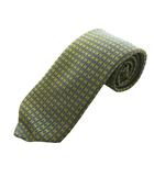 エルメス HERMES ファソネH FACONNEE H ネクタイ レギュラータイ シルク ロゴ 総柄 グレー 黄色 イエロー /SS ■OS ■OH ■GY18