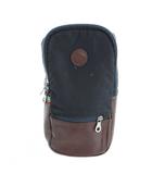 オロビアンコ OROBIANCO ボディバッグ ショルダー ナイロン レザー ロゴ 紺 ネイビー 茶 ブラウン ■GY18 /MQ