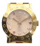 マークバイマークジェイコブス MARC by MARC JACOBS ジャンク品 MBM3216 腕時計 ウォッチ クォーツ ロゴ ピンク文字盤 ゴールド色 ■GY18 /MQ