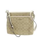 F29210 ショルダーバッグ 斜めがけ ロゴ PVC レザー シグネチャー ベージュ ■GY11 /MQ