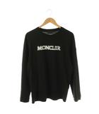 モンクレール MONCLER K10918D00003 89A17 Tシャツ 長袖 プリント ラバーワッペンロゴ Tシャツ カットソー S ブラック /HK ■GY18