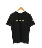 モンクレール MONCLER J20918C00034 89AJS Tシャツ 半袖 ラバープリント ワッペンロゴ カットソー S ブラック /HK ■GY18