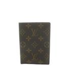 ルイヴィトン LOUIS VUITTON M60179 モノグラム クーヴェルテュール パスポートケース カードケース 二つ折り PVCレザー 茶 /MI ■OH ■GY17