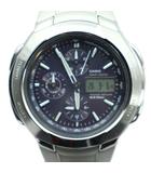 カシオ CASIO WVA-500J 腕時計 ウォッチ ソーラー クロノグラフ アナデジ カレンダー付き シルバー色 ■GY18 /MQ