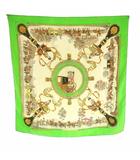 エルメス HERMES カレ90 グランアテラージュ Grand Attelage スカーフ シルク 総柄 黄緑 マルチカラー /MI ■OH ■GY17