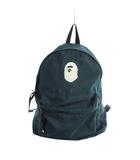 アベイシングエイプ A BATHING APE リュックサック バックパック ナイロン ロゴ 紺 ネイビー ■GY11 /MQ