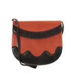 イヴサンローラン YVES SAINT LAURENT ヴィンテージ ショルダーバッグ 斜めがけ レザー 切替 オレンジ ■GY11 /MQ