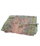 エトロ ETRO 大判ストール スカーフ 絹 シルク ウール 総柄 ロゴ マルチカラー ■GY11 /MQ