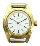 シチズン CITIZEN 4-682076 腕時計 ウォッチ 手巻き 白文字盤 ロゴ ゴールド色 ■GY11 /MQ