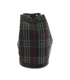 バーバリーズ Burberrys 巾着ショルダーバッグ チェック柄 紺 黒 赤 /MI ■GY18