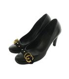 グッチ GUCCI パンプス ハイヒール レザー GGマーモント 35.5 22.5cm 黒 260872 /MI ■GY18