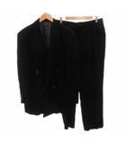 ランバン LANVIN セットアップ スーツ コーデュロイ ダブル ジャケット パンツ 48-35 黒 ブラック /FF ■GY18