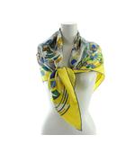 エルメス HERMES カレ90 メゾン デ カレ La Maison des Carres 大判 スカーフ ストール ロゴ 総柄 絹 シルク マルチカラー ■GY18 /MQ ■OH