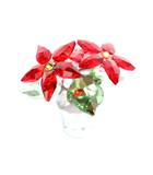 スワロフスキー SWAROVSKI インテリア ポインセチア 置物 ロゴ フラワー クリスタル マルチカラー ■GY18 /MQ