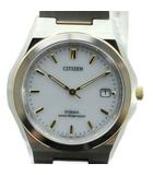 シチズン CITIZEN 7821-H11348 Forma Eco Drive 腕時計 ウォッチ ソーラー 白文字盤 カレンダー付き シルバー色 ■GY11 /MQ