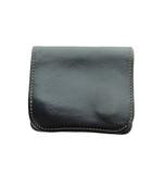 小銭入れ コインケース レザー ステッチ ロゴ 黒 ブラック ■GY11 /MQ