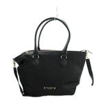 ブルーレーベルクレストブリッジ BLUE LABEL CRESTBRIDGE トートバッグ ショルダー 2WAY ハンド ロゴ ナイロン レザー 黒 ブラック ■GY18 /MQ