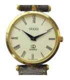 グッチ GUCCI 腕時計 クォーツ ウォッチ シェリーライン レザーベルト ローマン ゴールド色 ■GY18 /MQ ■OH