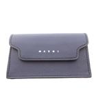 マルニ MARNI カードケース 小銭入れ コインケース レザー 革 ロゴ 紺 ネイビー /FF ■GY18