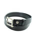 ブルガリ BVLGARI ベルト シルバー金具 レザー ロゴ 110/44 黒 ブラック ■GY11 /MQ ■OH