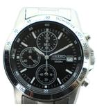 セイコー SEIKO 7T92-0DW0 腕時計 ウォッチ クォーツ クロノグラフ デイト カレンダー付き 黒文字盤 シルバー色 ■GY18 /MQ
