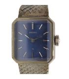 セイコー SEIKO 17-3240 腕時計 ウォッチ 手巻き 青文字盤 スクエア シルバー色 ■GY18 /MQ