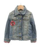 ドルチェ&ガッバーナ ジュニア ドルガバ DOLCE&GABBANA JUNIOR デニムジャケット Gジャン ロゴワッペン フリル  92 インディゴブルー /YJ ■GY18