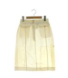 シャネル CHANEL タイトスカート ひざ丈 ココマーク 42 白 ホワイト /SS ■OS ■OH ■GY17 シミあり