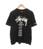 ステューシー STUSSY × Fragment Design Tシャツ カットソー 半袖 ロゴ L 黒 ブラック /YJ ■GY18